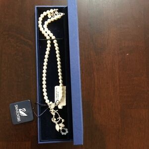 Swarovski White Pearl Necklace with Silver Clasp